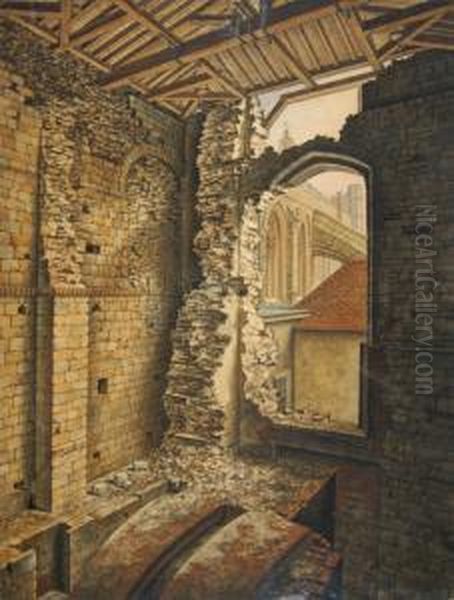 Finished Study Of The Internal Structure Of A Large Cathedral - view 1