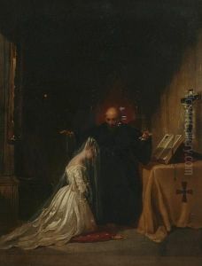 A Bride Before The Altar by George Cattermole