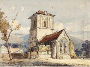 Little Malvern Priory, Worcestershire by George Cattermole