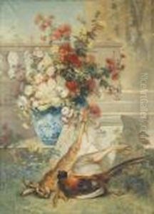 Bouquet A La Balustrade by Eugene Henri Cauchois