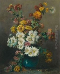 Bouquet De Fleurs Blanches by Eugene Henri Cauchois