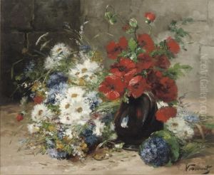 A Summer-bouquet With Poppies And Daisies