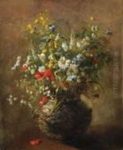 Bouquet De Fleurs Champetres by Eugene Henri Cauchois