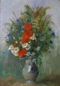 Vase De Fleurs Des Champs by Eugene Henri Cauchois