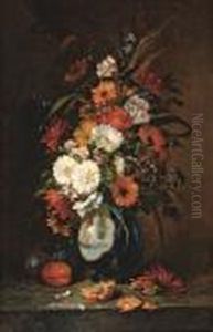 Bloemenstilleven by Eugene Henri Cauchois