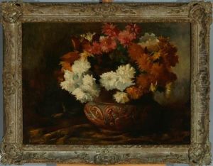 Still Life With Asters In A Vase by Eugene Henri Cauchois