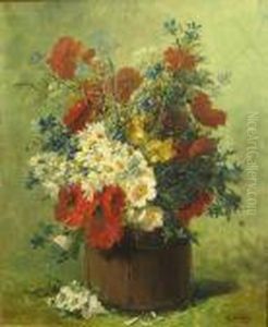 A Bouquet Of Wildflowers by Eugene Henri Cauchois