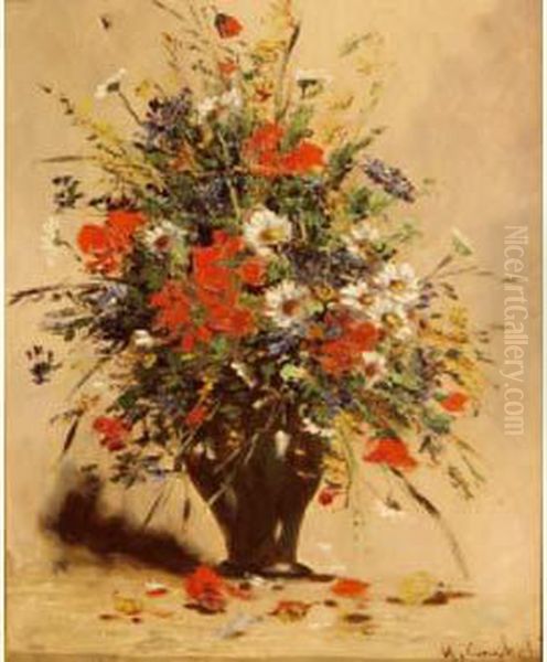Vase De Marguerites Et Coquelicots - view 1
