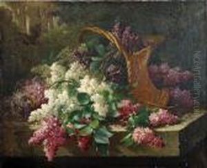 Bountiful Lilacs by Eugene Henri Cauchois