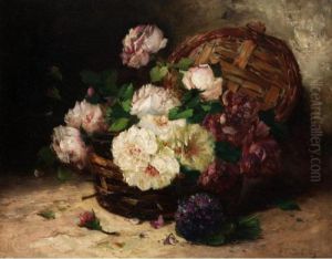 Still Life Of Flowers by Eugene Henri Cauchois