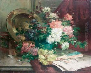 Bouquet De Pavots Sur Un Entablement