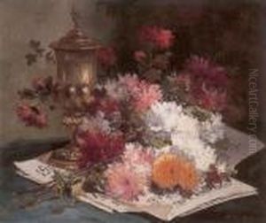 Still Life Of Flowers And Sheet Music