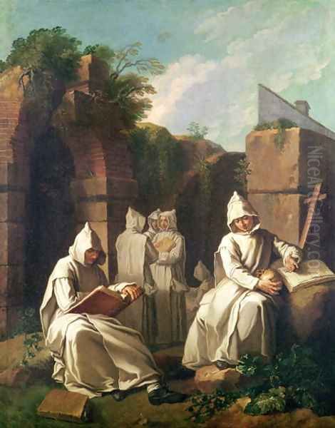 Carthusian Monks in Meditation - view 1