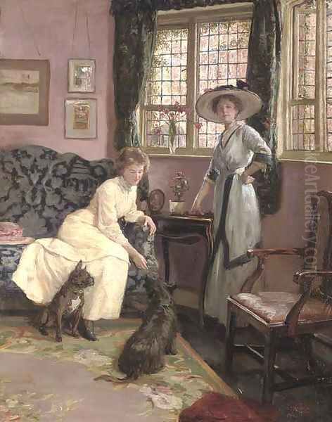 The Drawing Room at No. 26 Tite Street, Chelsea A Portrait of the artist's wife and sister-in-law - view 1