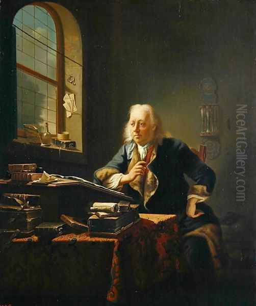 A Scholar Sitting at his Desk - view 1