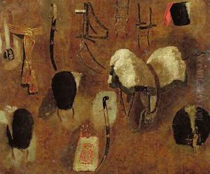 Studies of Military Accoutrements a study for The Battle of Waterloo by George Jones