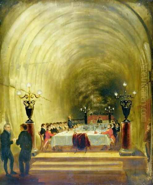 Banquet in Thames Tunnel held on 10th November 1827 - view 1