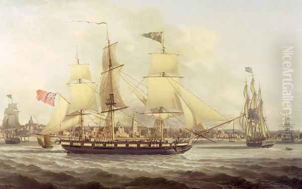 The Irish Packet in Two Positions Off Liverpool - view 1