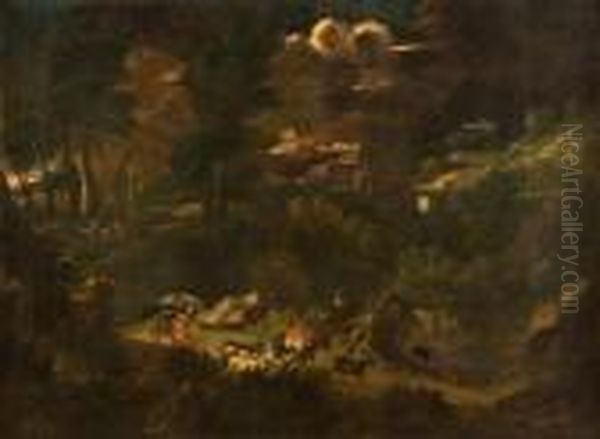 Paesaggio Con Pastori Sorpresi Dalla Tempesta - view 1