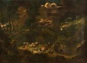 Paesaggio Con Pastori Sorpresi Dalla Tempesta by Pieter the Younger Mulier
