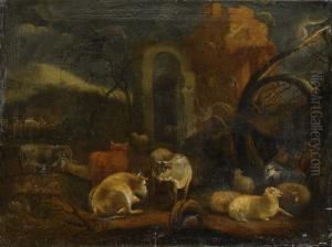 Landskap Med Boskap by Pieter the Younger Mulier