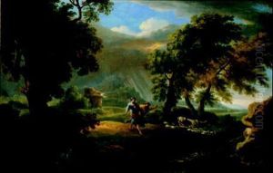 Paesaggio Con Viandanti Sorpresi Dal Temporale by Pieter the Younger Mulier