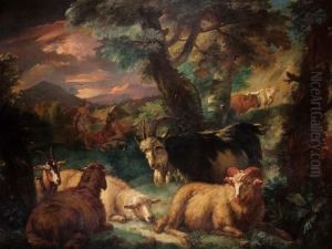Paesaggio Con Capre, Sul Fondo Mercurio E Battus