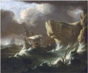 A Storm At Sea by Pieter the Younger Mulier