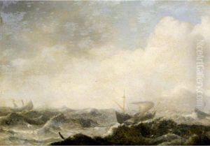 Smalschips In A Heavy Seas by Pieter the Younger Mulier