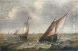 Shipping On Choppy Waters by Pieter the Younger Mulier