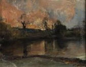 Tramonto Sul Fiume by Vittorio Cavalleri