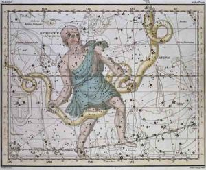 Ophiuchus or Serpentarius from A Celestial Atlas