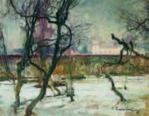 "neve A Tetti Varro" 1924 by Vittorio Cavalleri