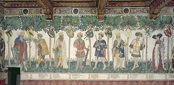 The Nine Worthies and the Nine Worthy Women detail of Julius Caesar Joshua King David Judas Maccabeus King Arthur Charlemagne Godfrey de Bouillon and Delphine - view 1