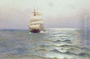 Tall Ship by Alfred Serenius Jensen