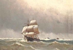 Af full sail by Alfred Serenius Jensen