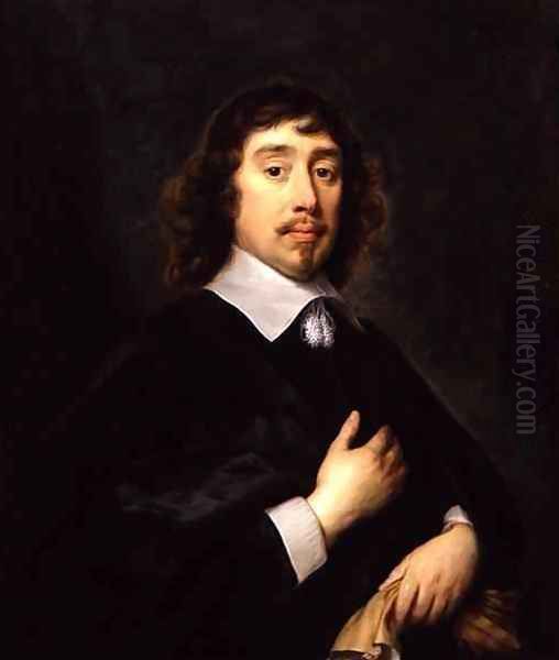Portrait of a Gentleman Holding a Pair of Gloves - view 1