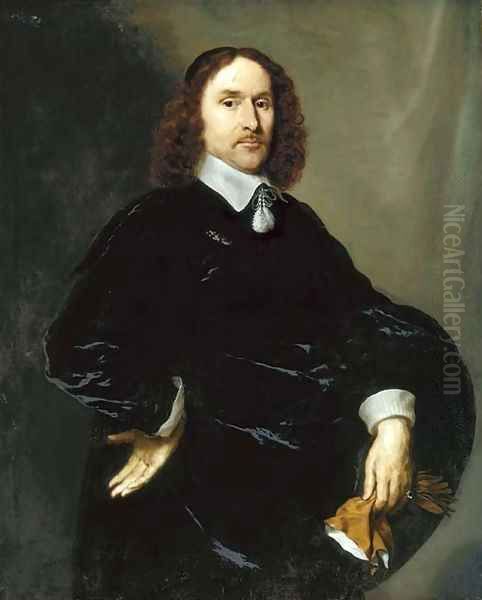 Portrait of a gentleman, three-quarter-length, in a black doublet - view 1