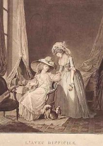 The Difficult Confession by Jean-Francois Janinet