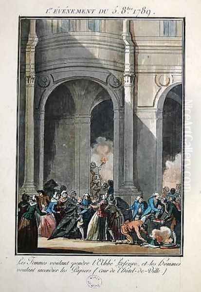 Events of the 5th of October 1789 The Women want to hang the Priest Lefevre - view 1