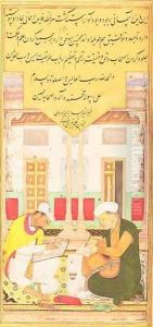 Scribe and Painter at Work from the Hadiqat Al Haqiqat The Garden of Truth by Jaganath