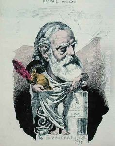 Caricature of Francois Vincent Raspail 1794-1878 by A. Jann