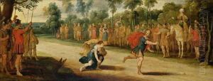 The Race of Atalanta and Hippomenes by Hans III Jordaens