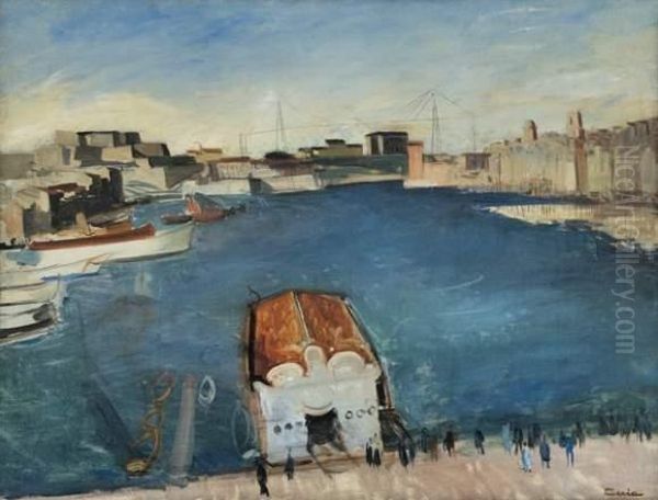 Vue Du Port De Marseille Avec Le Pont Transbordeur - view 1