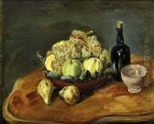 Nature Morte Aux Fruits Sur Un Entablement by Edmond Ceria