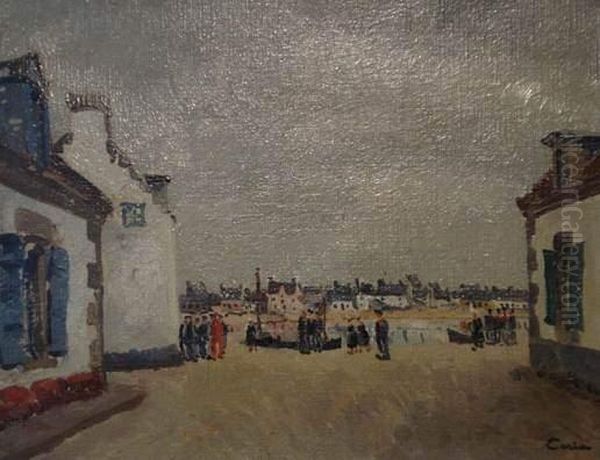 Village Breton
Huile Sur Toile, Signee En Bas A Droite - view 1
