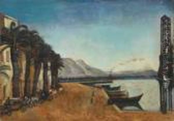 Les Fiacres Sur Un Port Du Midi - view 1