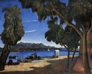 Pecheurs En Bord De Mer by Edmond Ceria