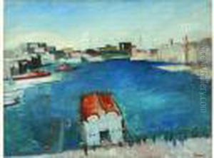 < Le Port De Marseille > (esquisse) by Edmond Ceria