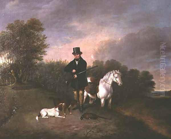 Sportsman with dogs and game - view 1